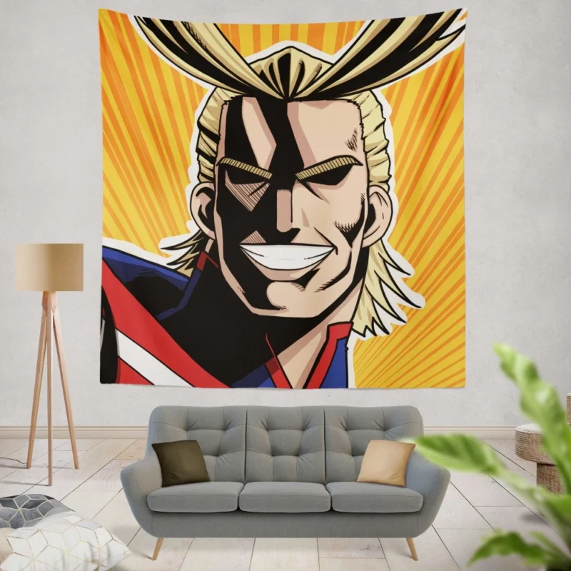 All Might Enduring Legacy Anime Wall Tapestry