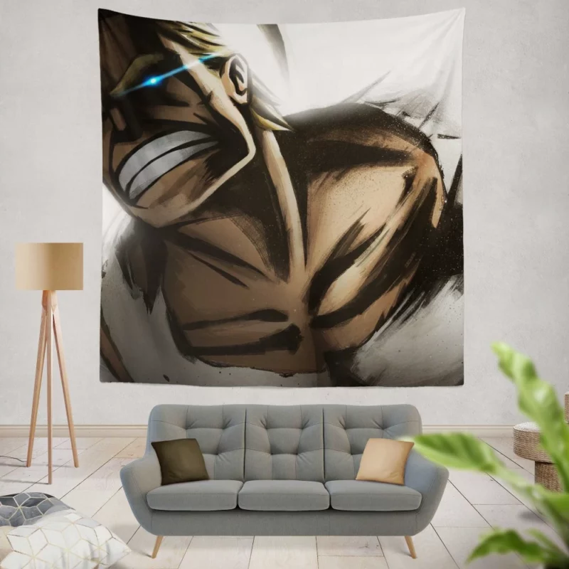 All Might Heroic Journey Anime Wall Tapestry