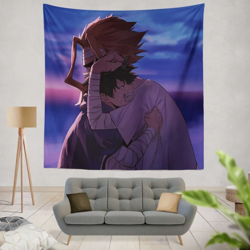 All Might Legacy Deku Mentor Anime Wall Tapestry