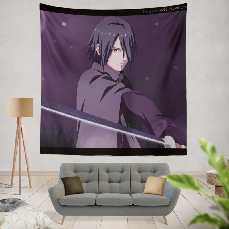 Anime Boruto Naruto Sasuke Uchiha Wall Tapestry