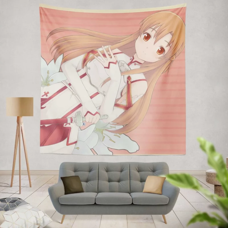 Asuna Yuuki Contributions to Sword Art Online Anime Wall Tapestry