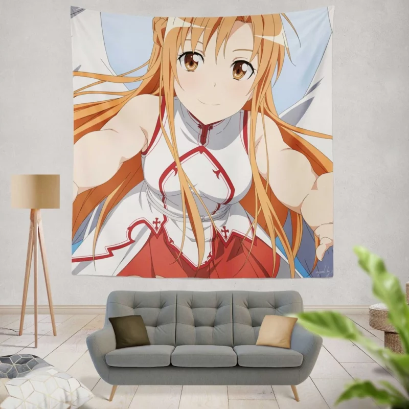 Asuna Yuuki Embodiment of Strength Anime Wall Tapestry