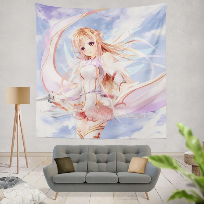 Asuna Yuuki Grace and Elegance Anime Wall Tapestry