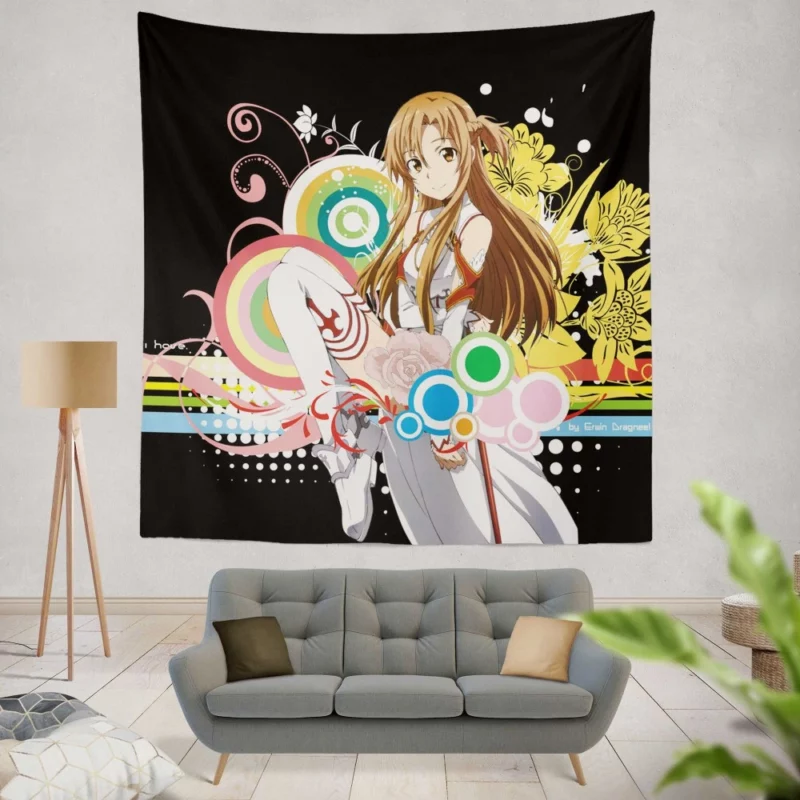 Asuna Yuuki Heroic Deeds Anime Wall Tapestry