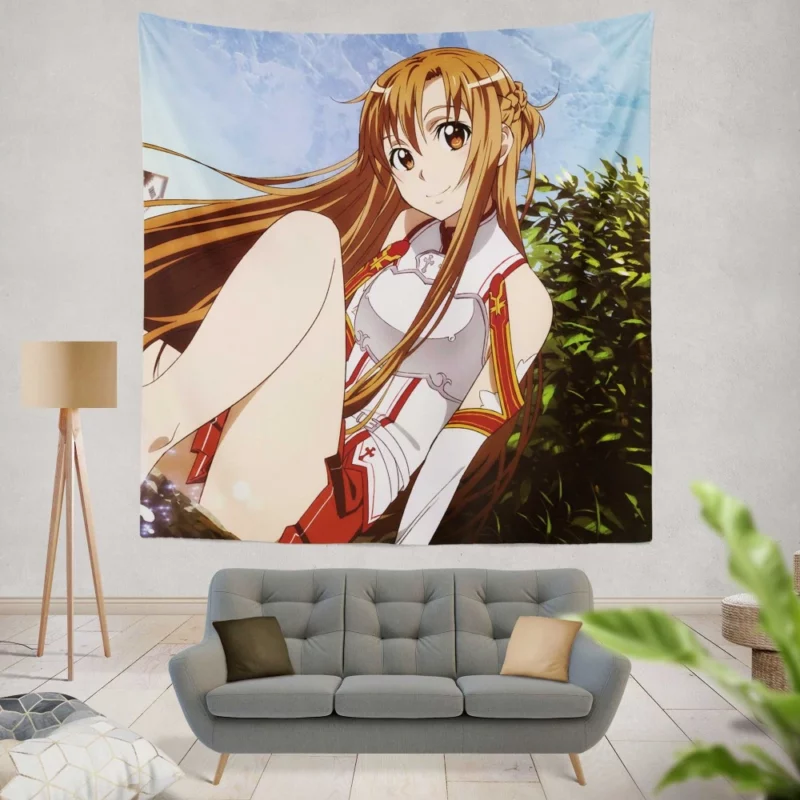 Asuna Yuuki Impactful Presence Anime Wall Tapestry