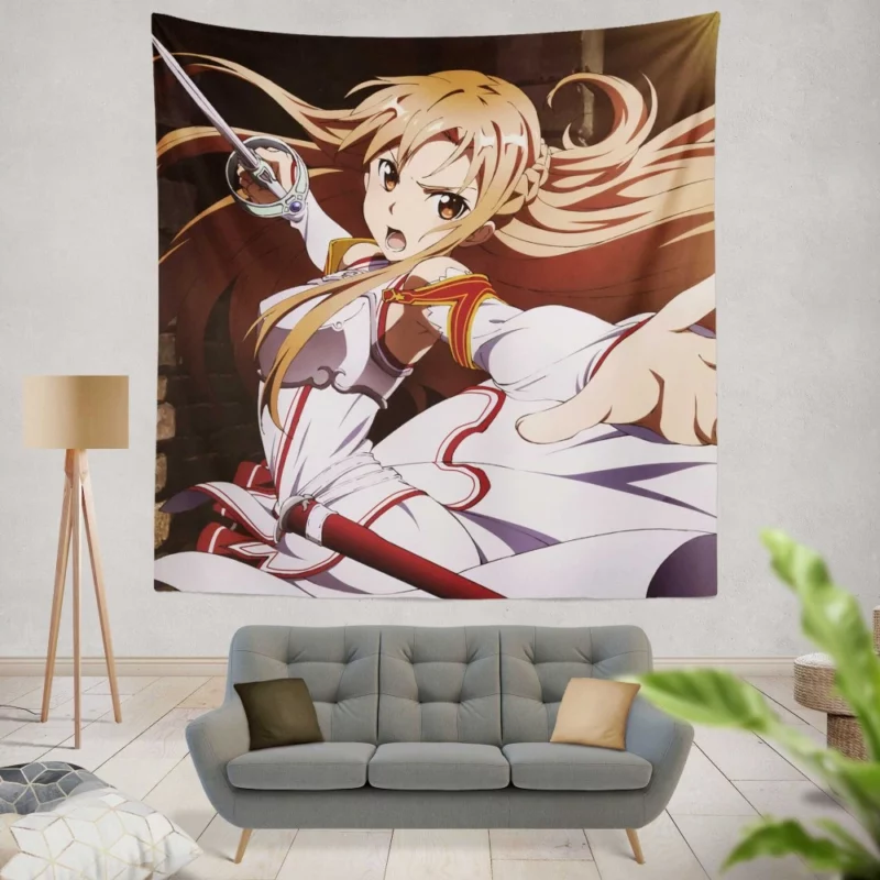 Asuna Yuuki Memorable Moments Anime Wall Tapestry