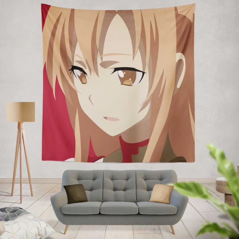 Asuna Yuuki Minimalist Art Anime Wall Tapestry