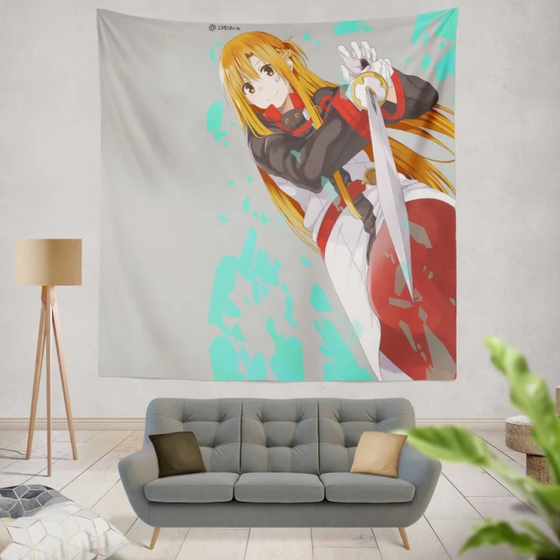 Asuna Yuuki and Alice Zuberg Alicization Union Anime Wall Tapestry