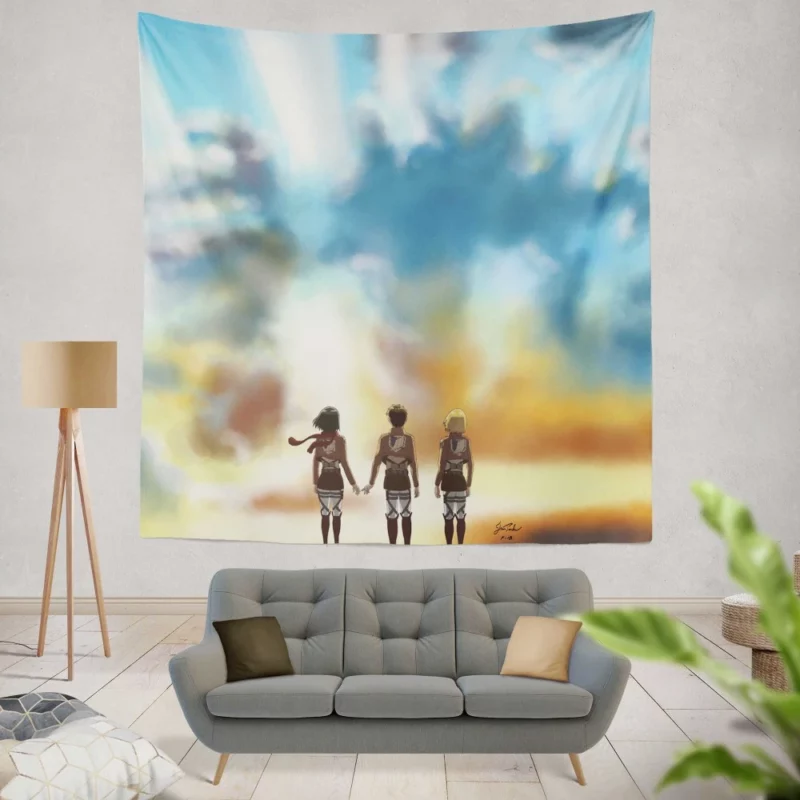 Attack on Titan Trio Legacy Anime Wall Tapestry