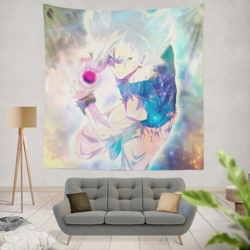 Beyond Instinct Goku Ultimate Form Anime Wall Tapestry