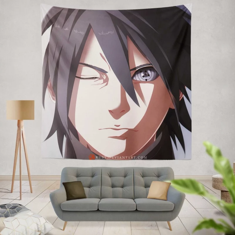 Boruto Era Sasuke Journey Anime Wall Tapestry