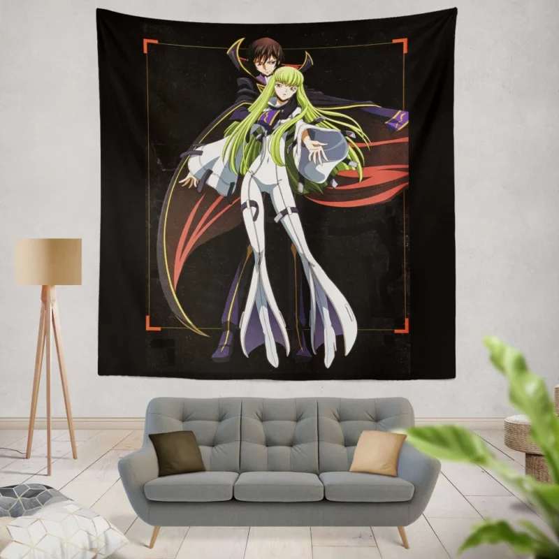 C.C. & Lelouch Connection Anime Wall Tapestry