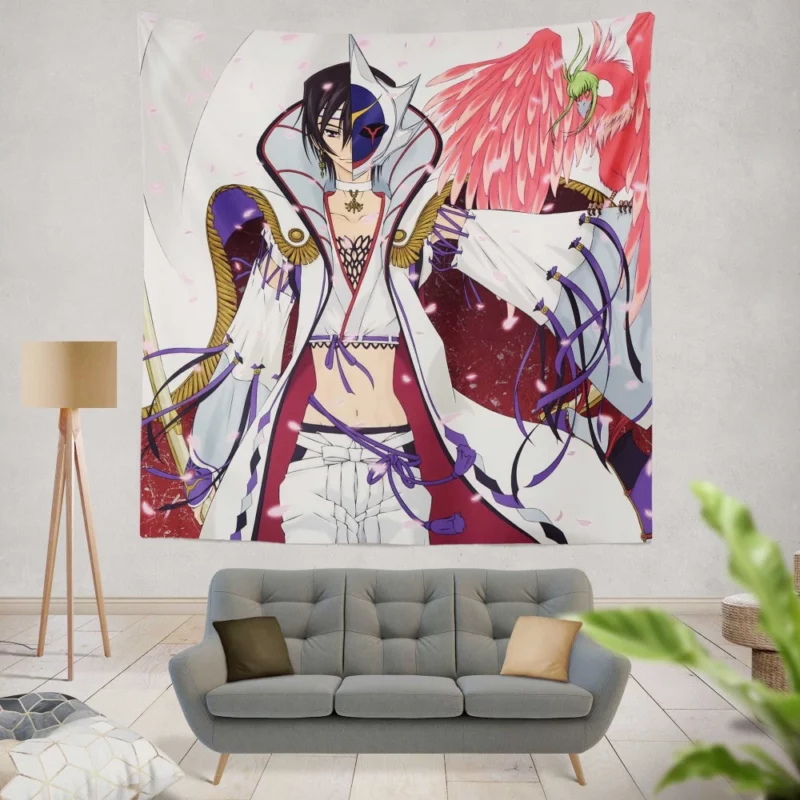 C.C. & Lelouch Enduring Bond Anime Wall Tapestry