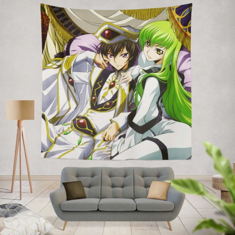 C.C. Lelouch & Suzaku Anime Wall Tapestry