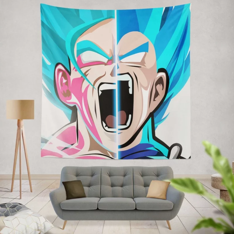 Clash of Titans Goku vs. Vegeta Anime Wall Tapestry
