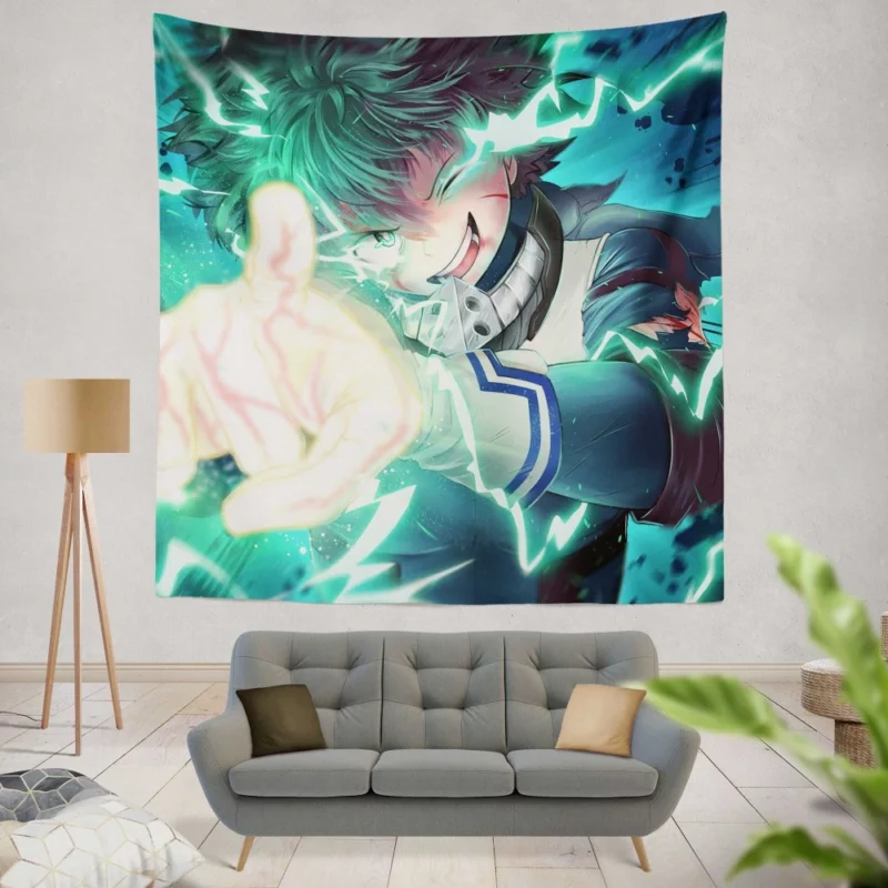 Delaware SMASHHHHH Midoriya Battle Cry Anime Wall Tapestry