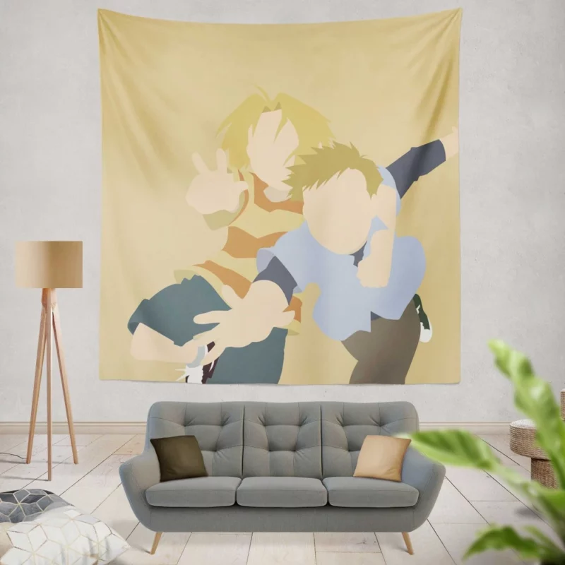 Edward & Alphonse Unbreakable Bond Anime Wall Tapestry