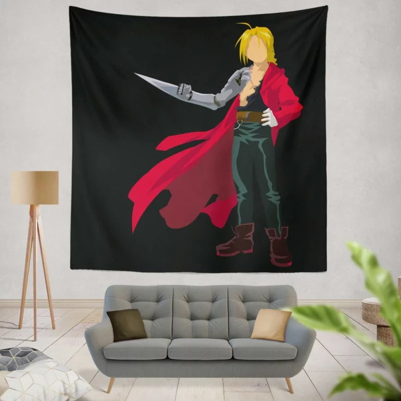 Edward Elric Alchemical Impact Anime Wall Tapestry