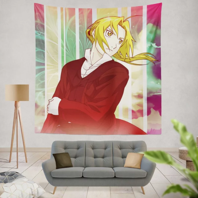 Edward Elric Alchemical Mastery Anime Wall Tapestry