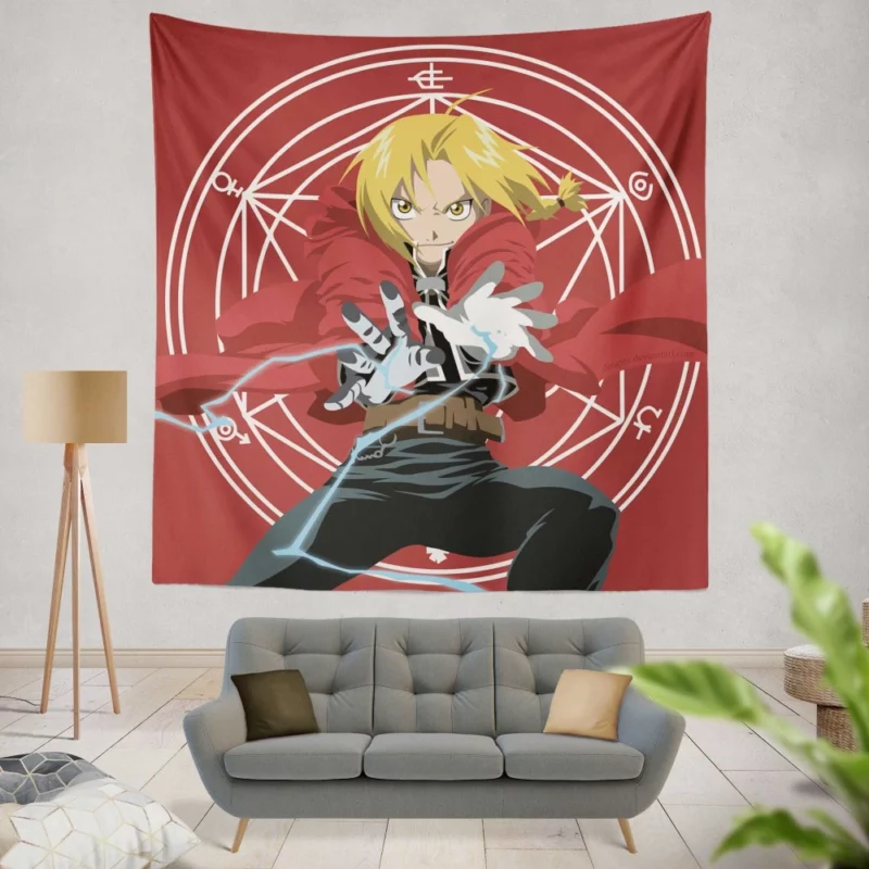 Edward Elric Alchemical Path Anime Wall Tapestry