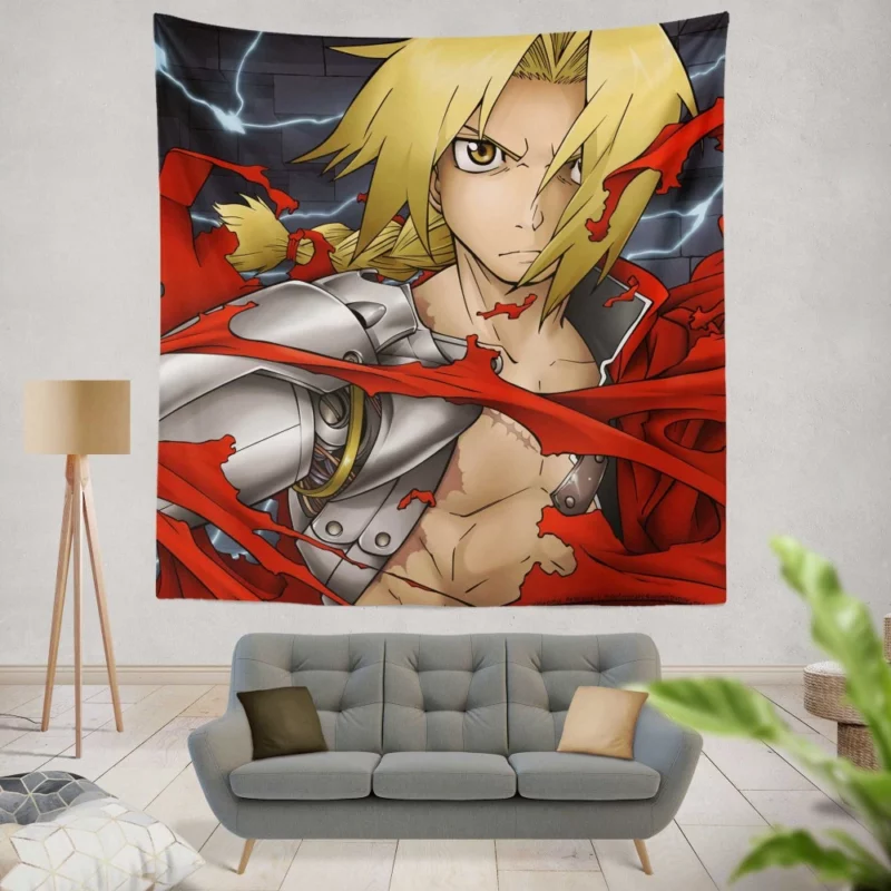 Edward Elric Alchemical Saga Anime Wall Tapestry