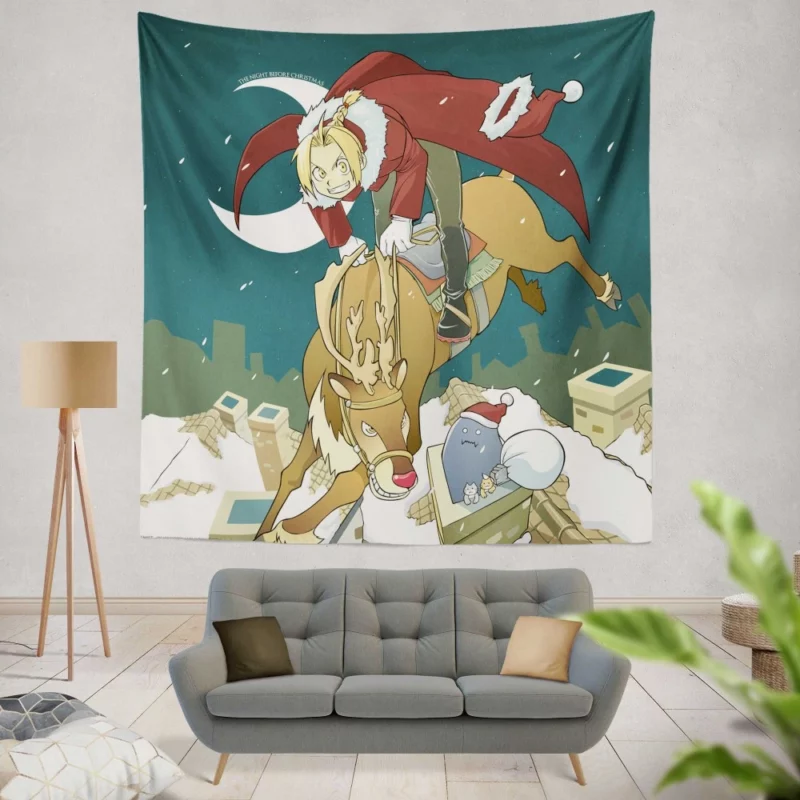 Edward Elric Alchemical Tale Anime Wall Tapestry