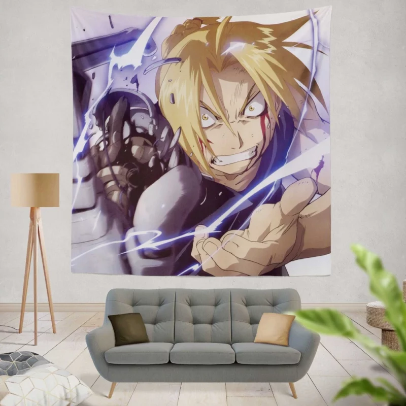 Edward Elric Heroic Journey Anime Wall Tapestry