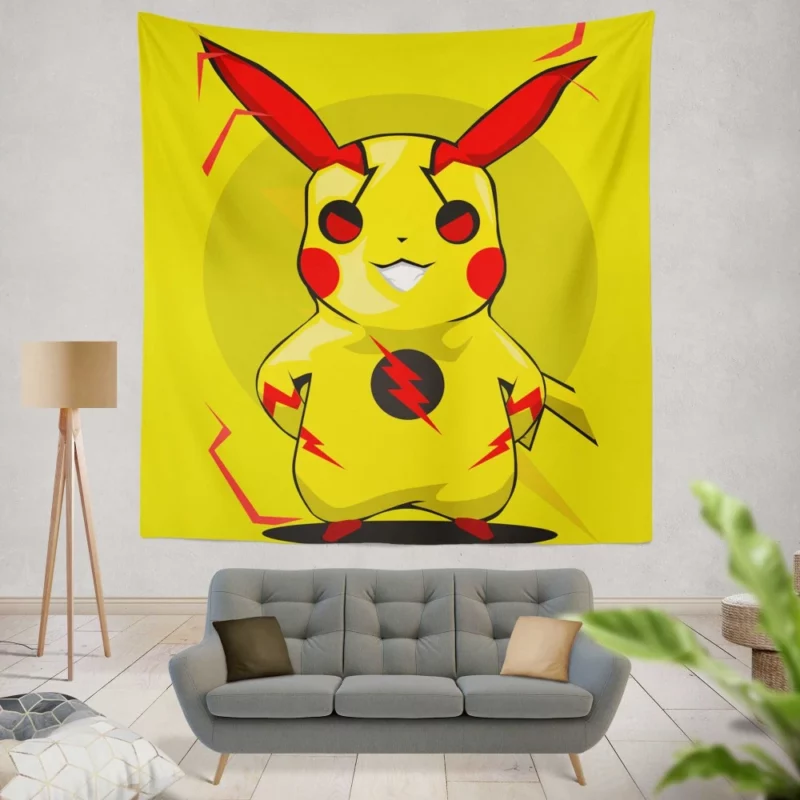 Electric Adventure Pikachu Tale Anime Wall Tapestry