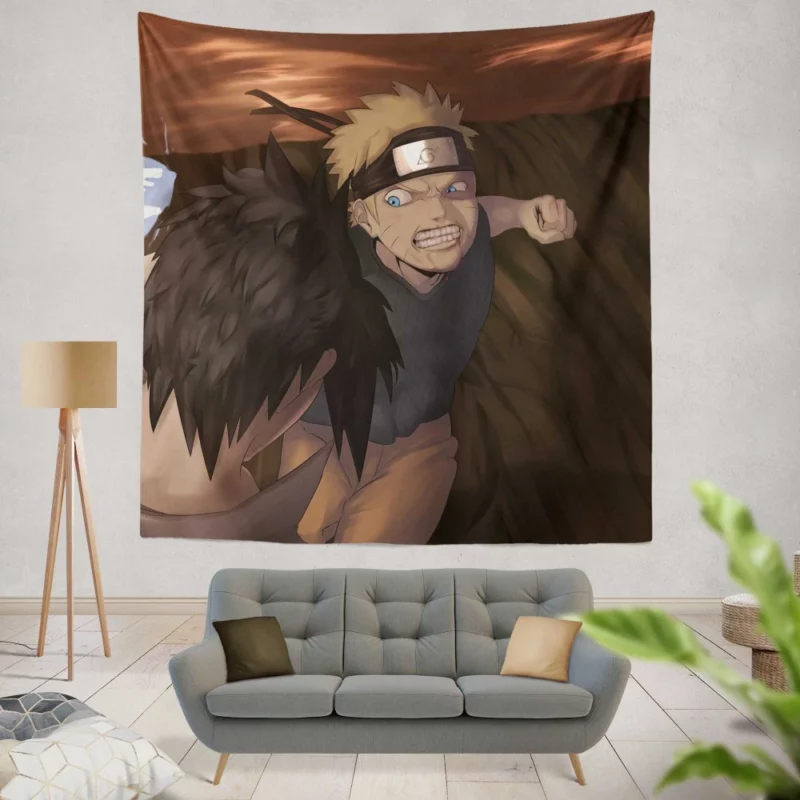 Epic Clash Naruto vs Sasuke Anime Wall Tapestry