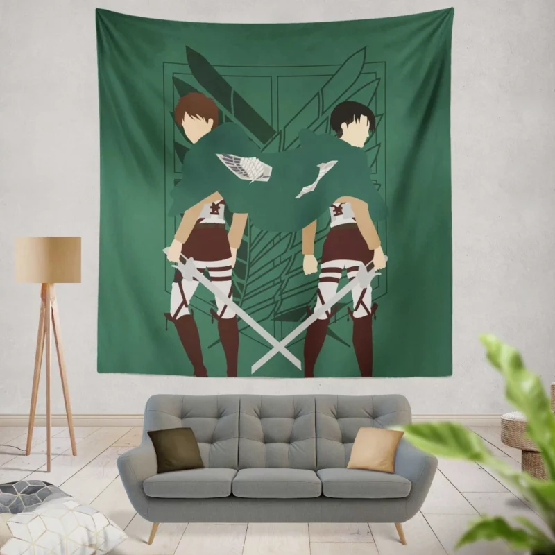 Eren Yeager A Soldier Path Anime Wall Tapestry