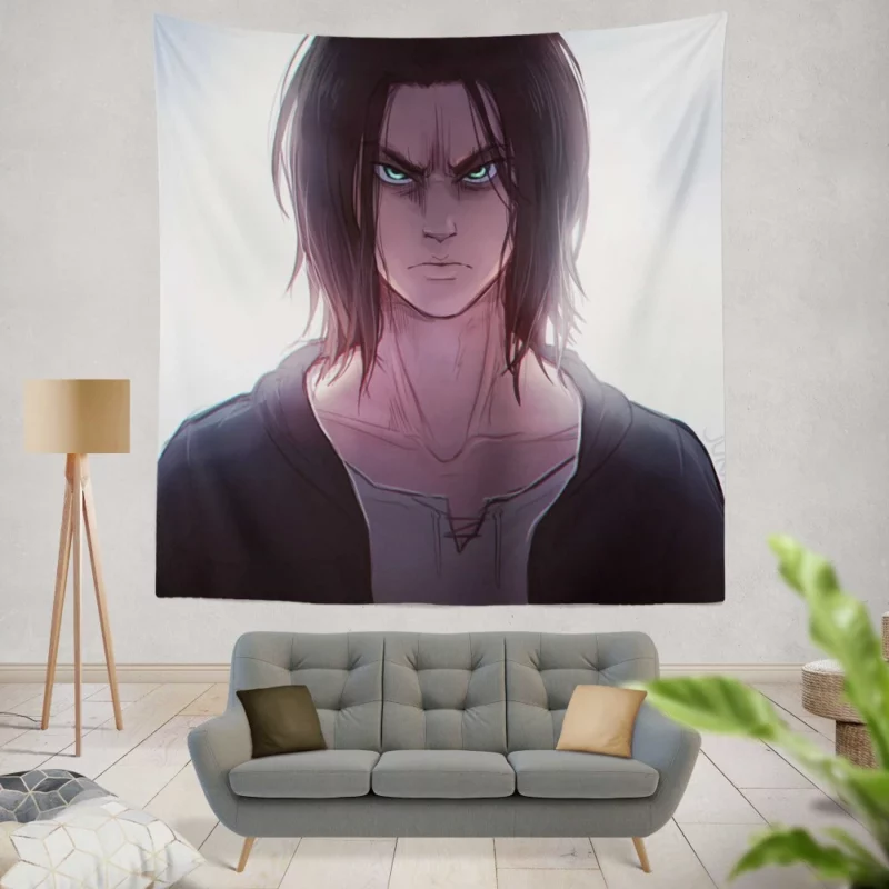 Eren Yeager Heroic Struggle Anime Wall Tapestry