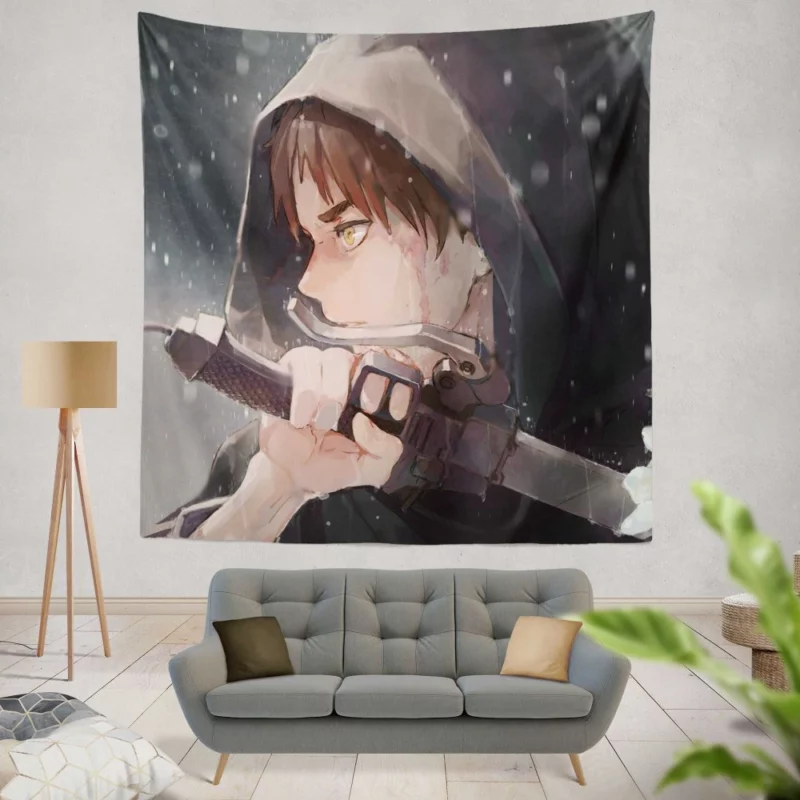 Eren Yeager Sword and Titan Anime Wall Tapestry