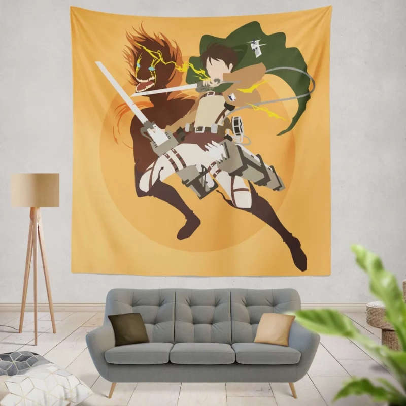 Eren Yeager Titan Call Anime Wall Tapestry