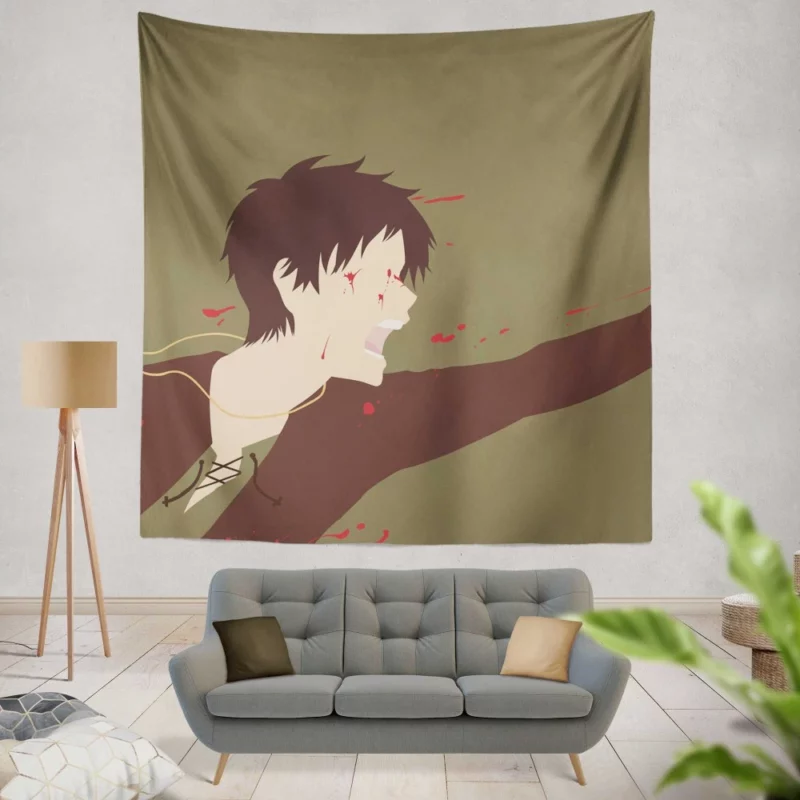 Eren Yeager Titan Fury Anime Wall Tapestry