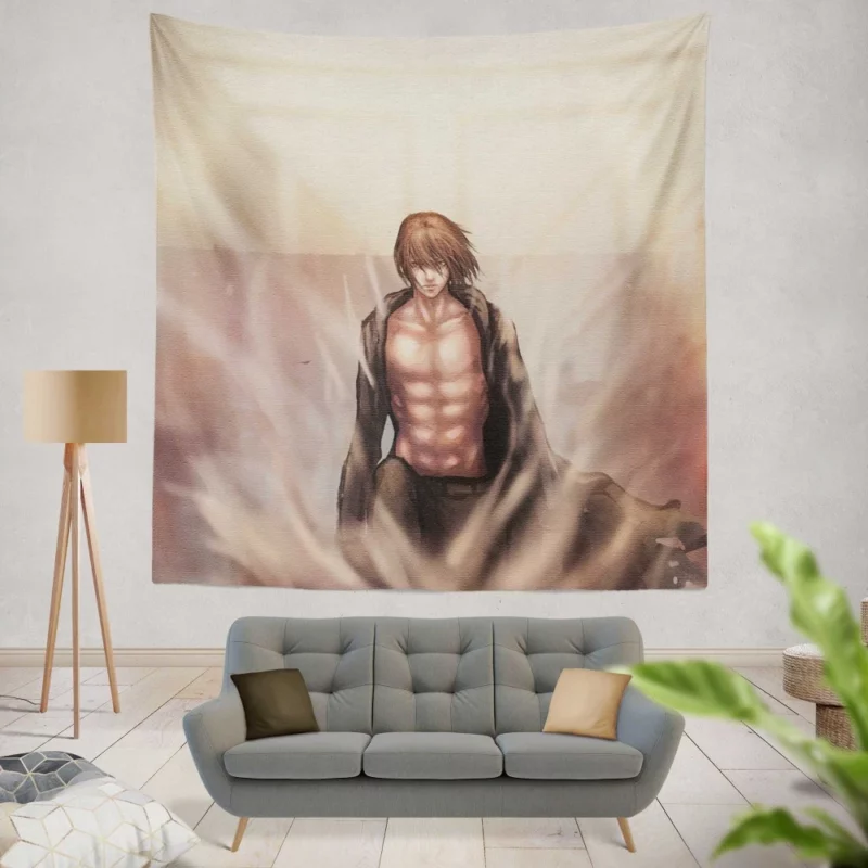 Eren Yeager Vengeance Unleashed Anime Wall Tapestry