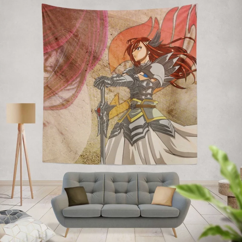 Erza Scarlet Fairy Tail Icon Anime Wall Tapestry