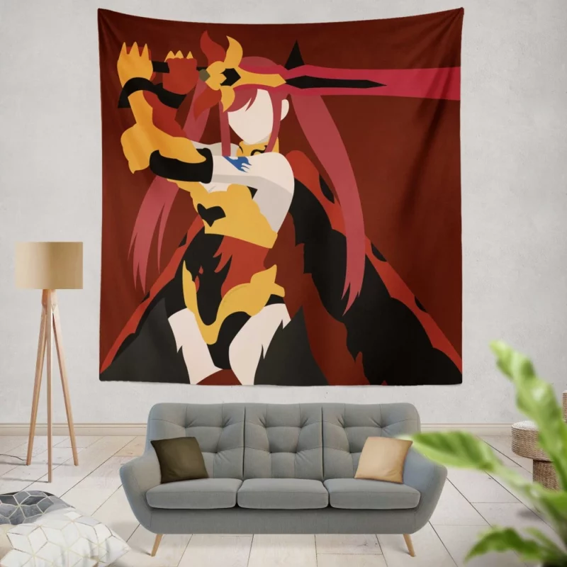 Erza Scarlet Warrior Journey Anime Wall Tapestry