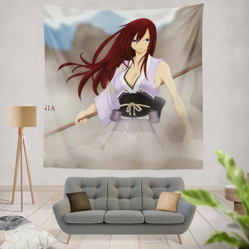 Erza Scarlet Warrior Legacy Anime Wall Tapestry