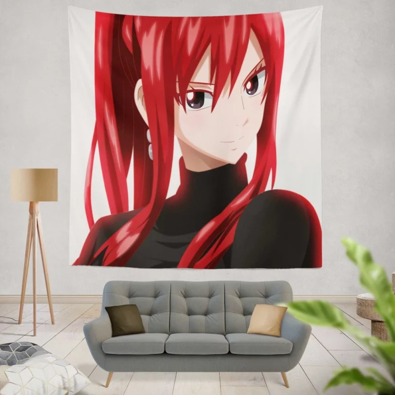 Erza Scarlet Warrior Odyssey Anime Wall Tapestry