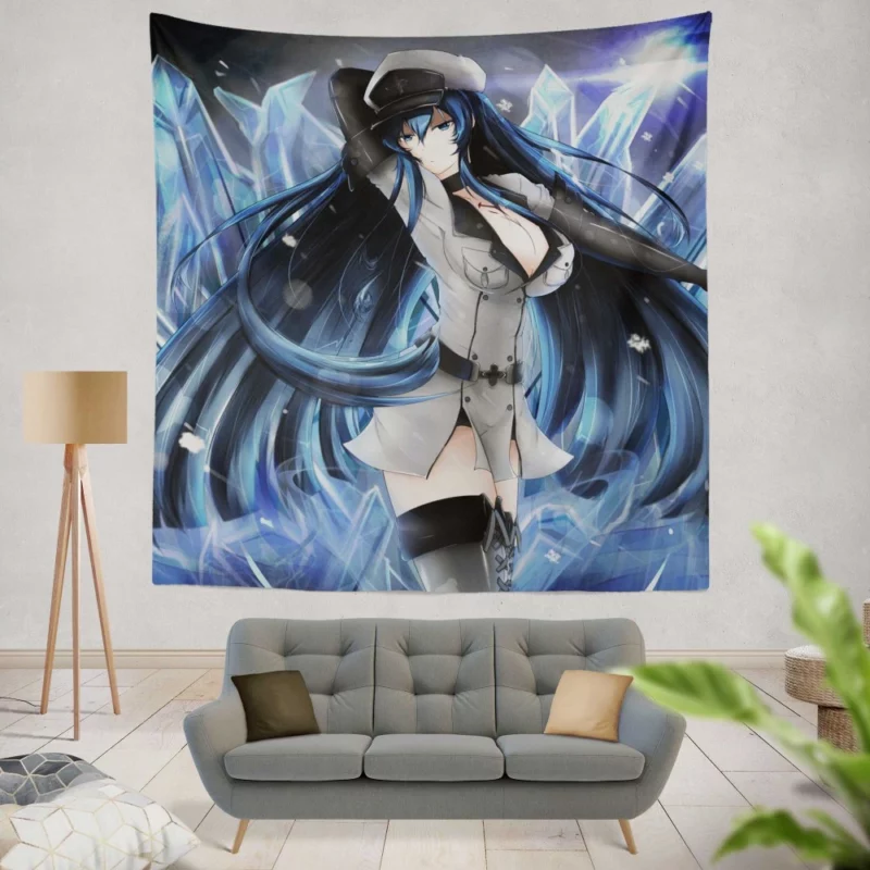 Esdeath Akame ga Kill Frigid Enigma Anime Wall Tapestry