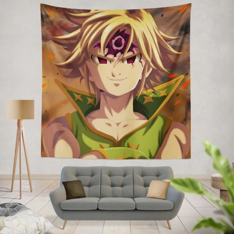 Estarossa vs. Meliodas Showdown Anime Wall Tapestry