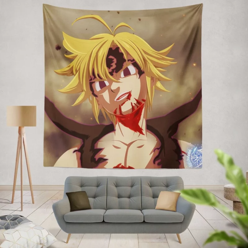 Evil Meliodas Dark Descent Anime Wall Tapestry