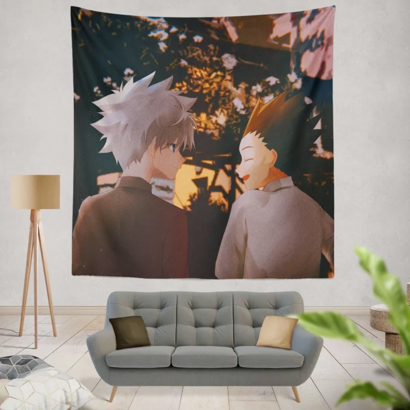 Friendship Unleashed Killua and Gon Anime Wall Tapestry