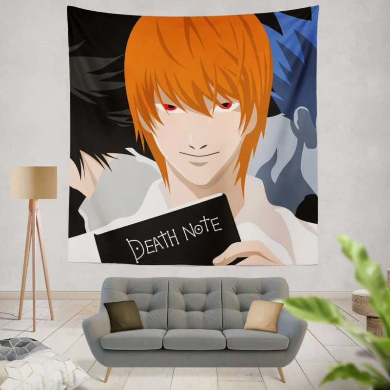 From Hero to Villain Light Yagami Anime Wall Tapestry