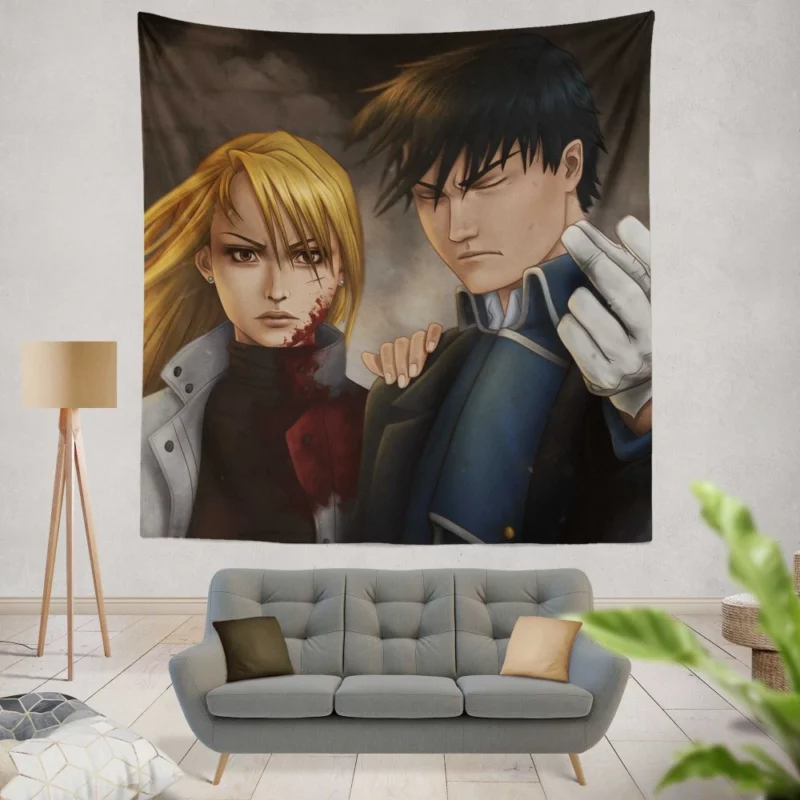 FullMetal Alchemist Fiery Riza Hawkeye Anime Wall Tapestry