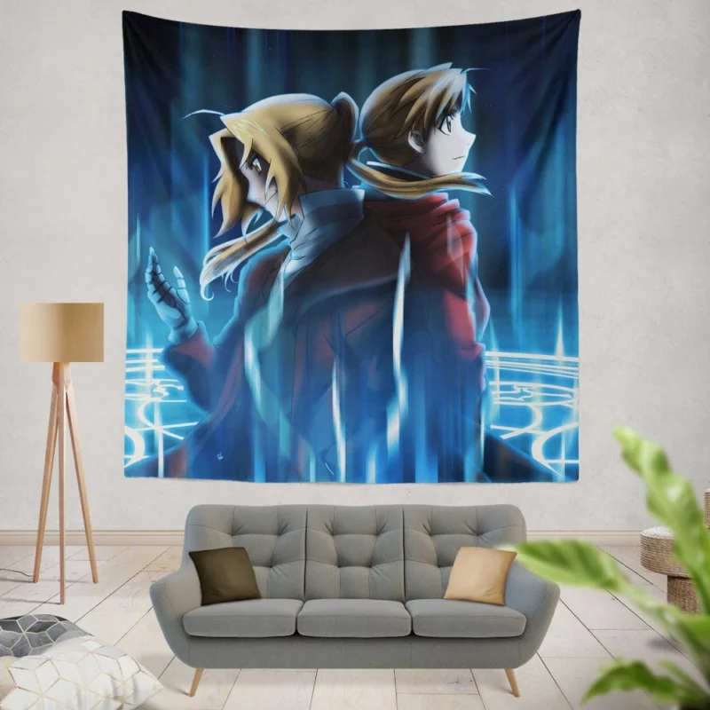 Fullmetal Alchemist Edward and Alphonse Anime Wall Tapestry