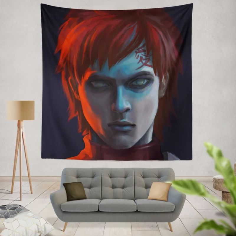 Gaara Sand Shinobi Saga Anime Wall Tapestry