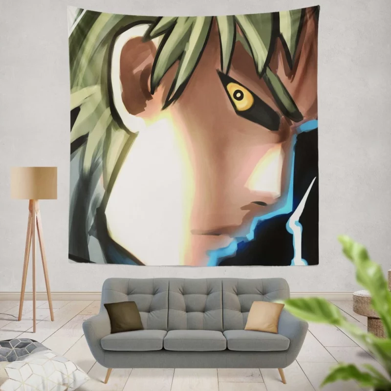 Genos One-Punch Man Metallic Avenger Anime Wall Tapestry