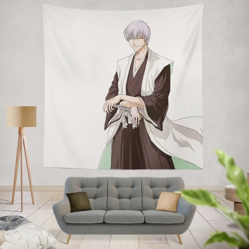 Gin Ichimaru Bleach Crafty Swordsman Anime Wall Tapestry