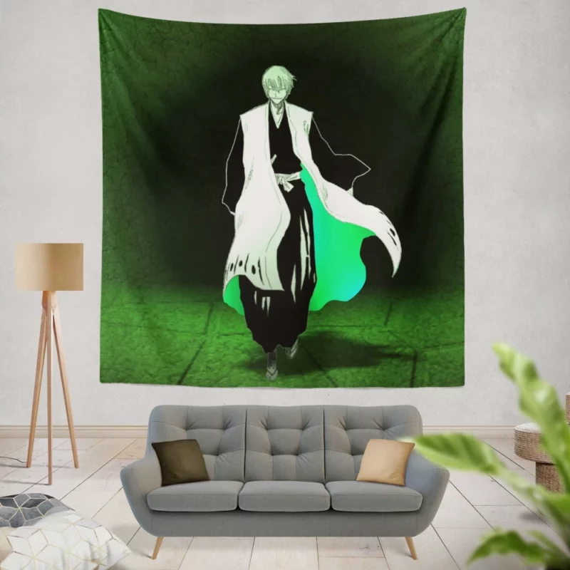 Gin Ichimaru Bleach Silver-Tongued Fox Anime Wall Tapestry